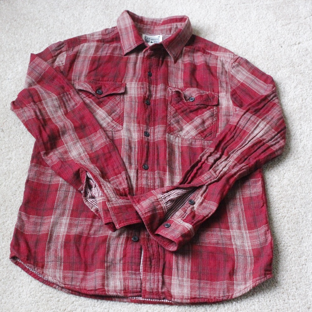 Mens Converse Sz Med Button Down Shirt